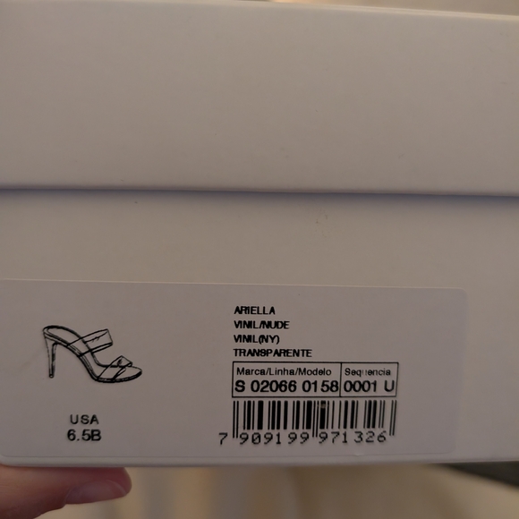 Schutz Ariella Clear Strap Nude Heels - Picture 2 of 5